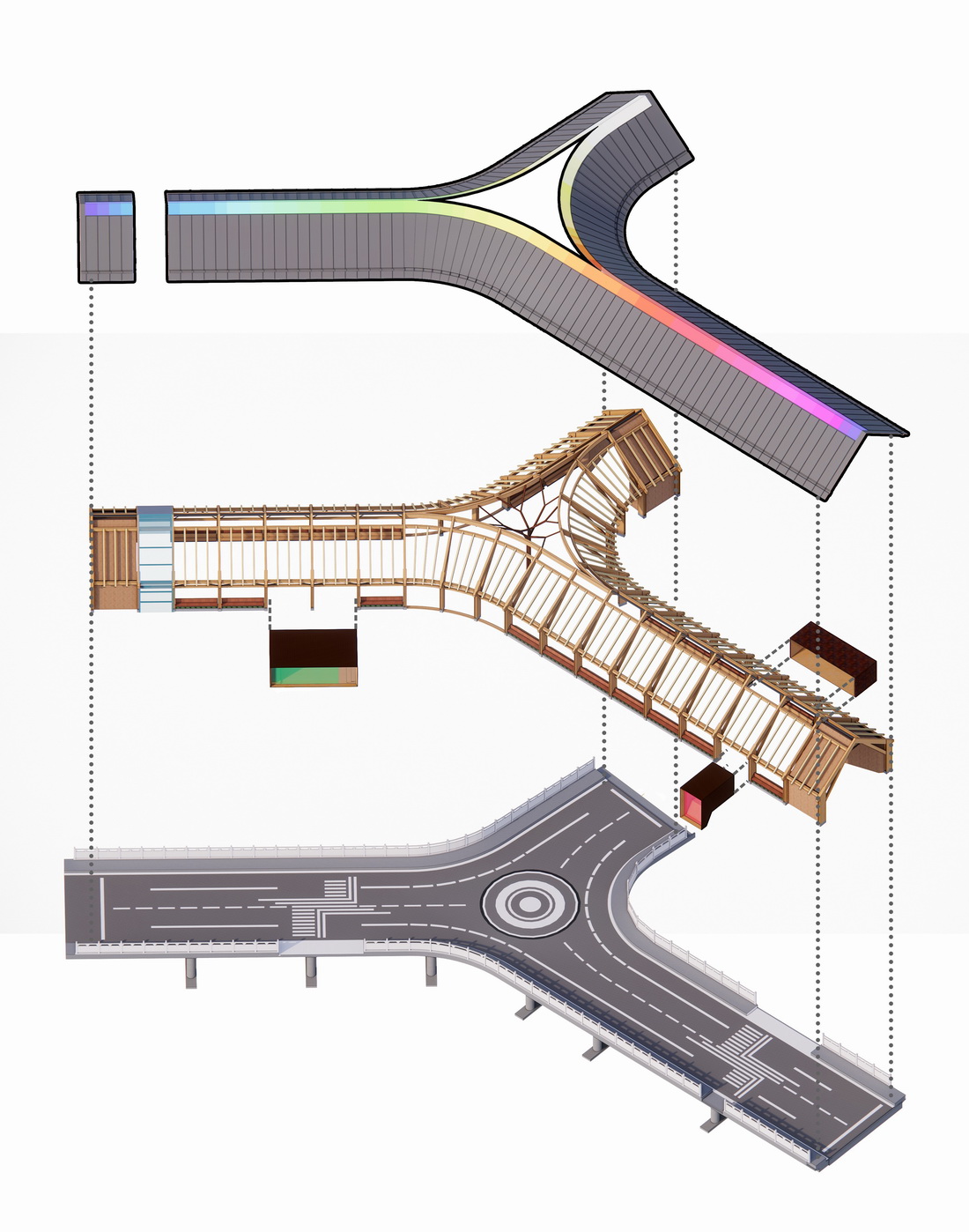 BIM建筑|康县新人字桥及周边商业街更新设计 / 三文建筑 何崴工作室
