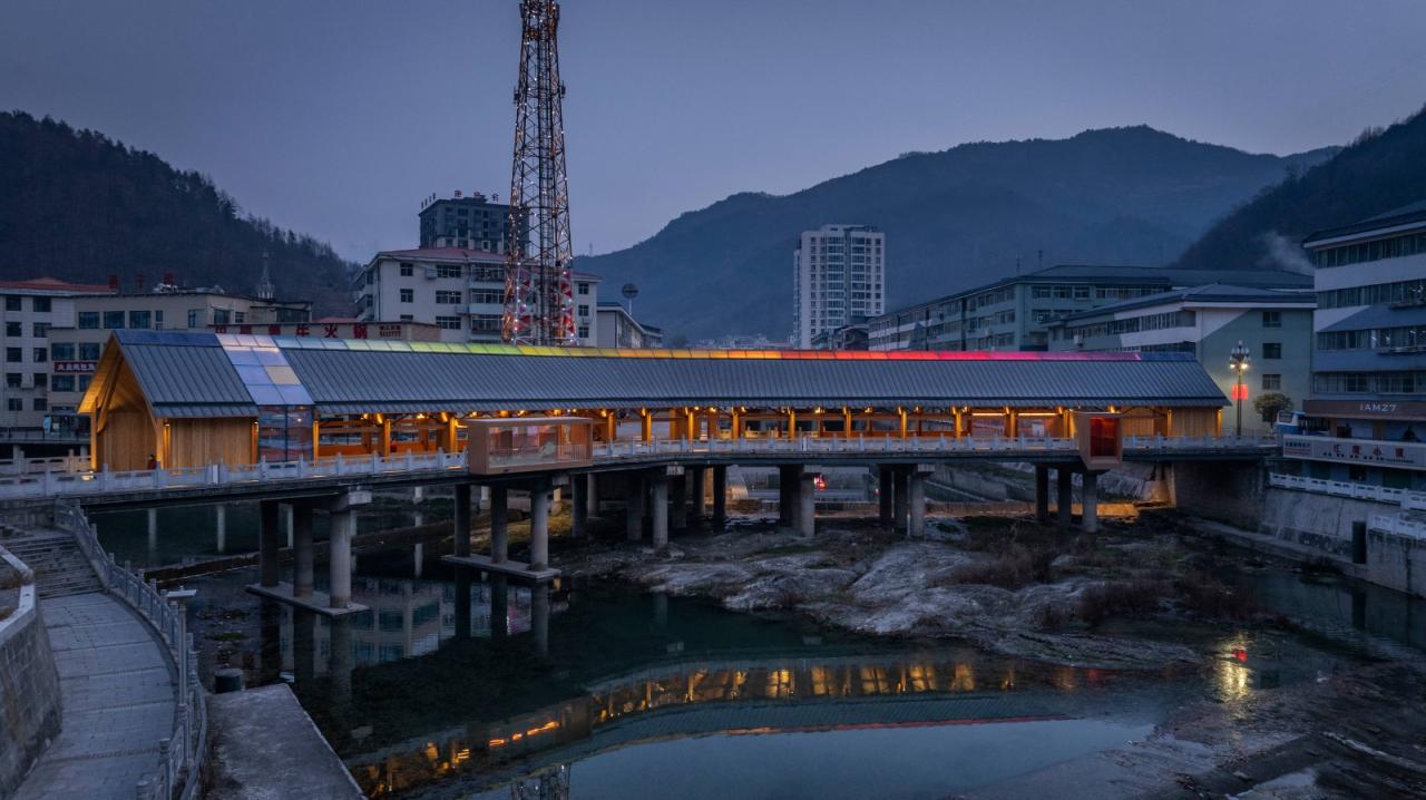 BIM建筑|康县新人字桥及周边商业街更新设计 / 三文建筑 何崴工作室