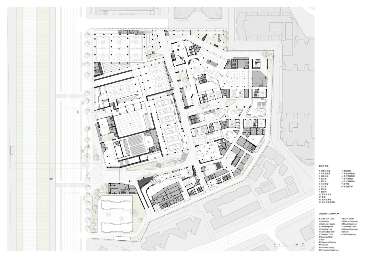 BIM建筑|福田中学校园设计 / reMIX 临界工作室