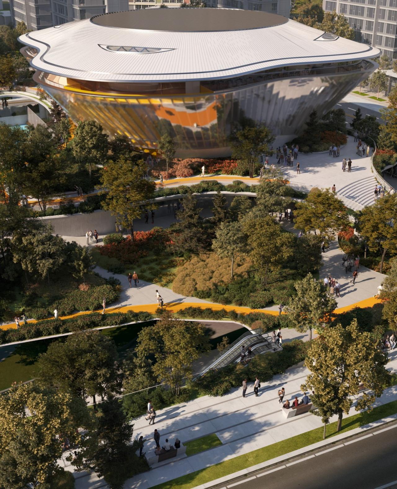 BIM建筑|云朵体育中心 / MAD马岩松石家庄新作