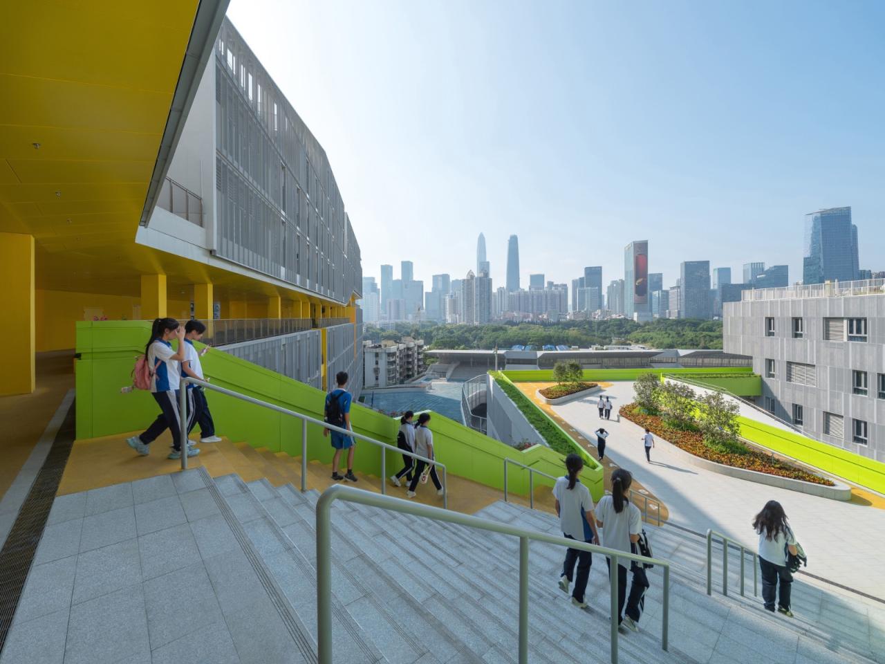 BIM建筑|福田中学校园设计 / reMIX 临界工作室