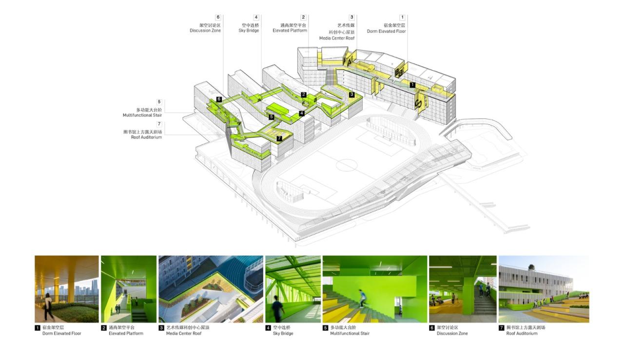 BIM建筑|福田中学校园设计 / reMIX 临界工作室