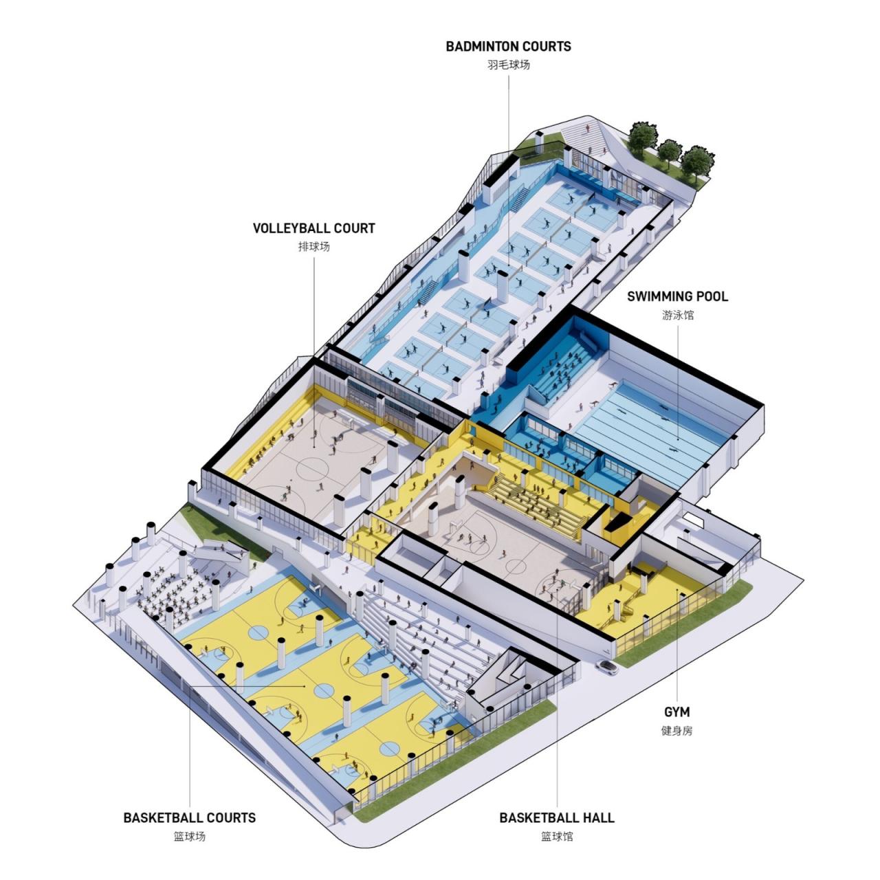 BIM建筑|福田中学校园设计 / reMIX 临界工作室