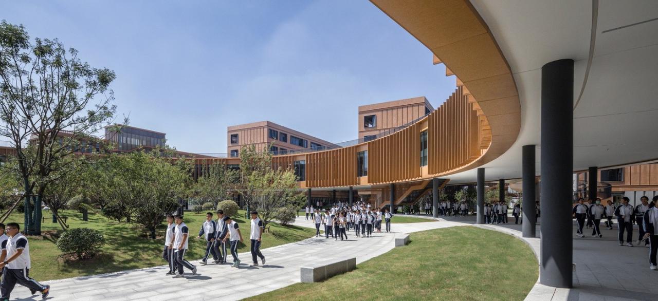 BIM建筑|江苏省梅村高级中学空港分校 / 华南理工大学建筑设计研究院