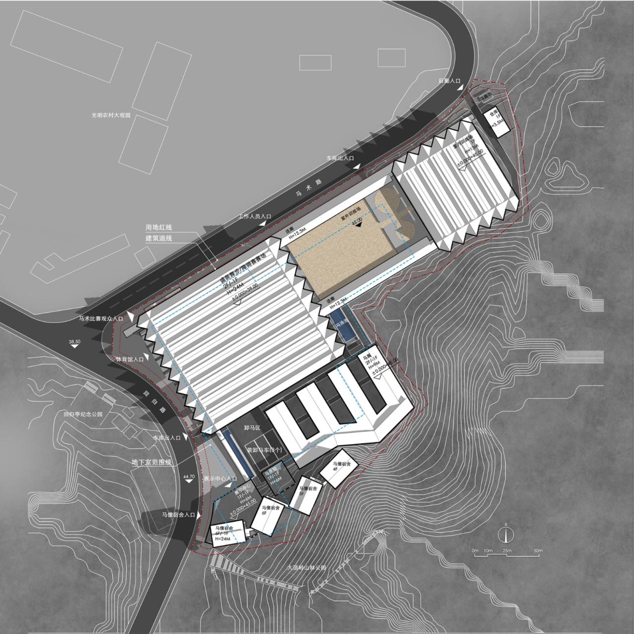 BIM建筑|深圳市光明国际马术中心/ 汤桦建筑设计