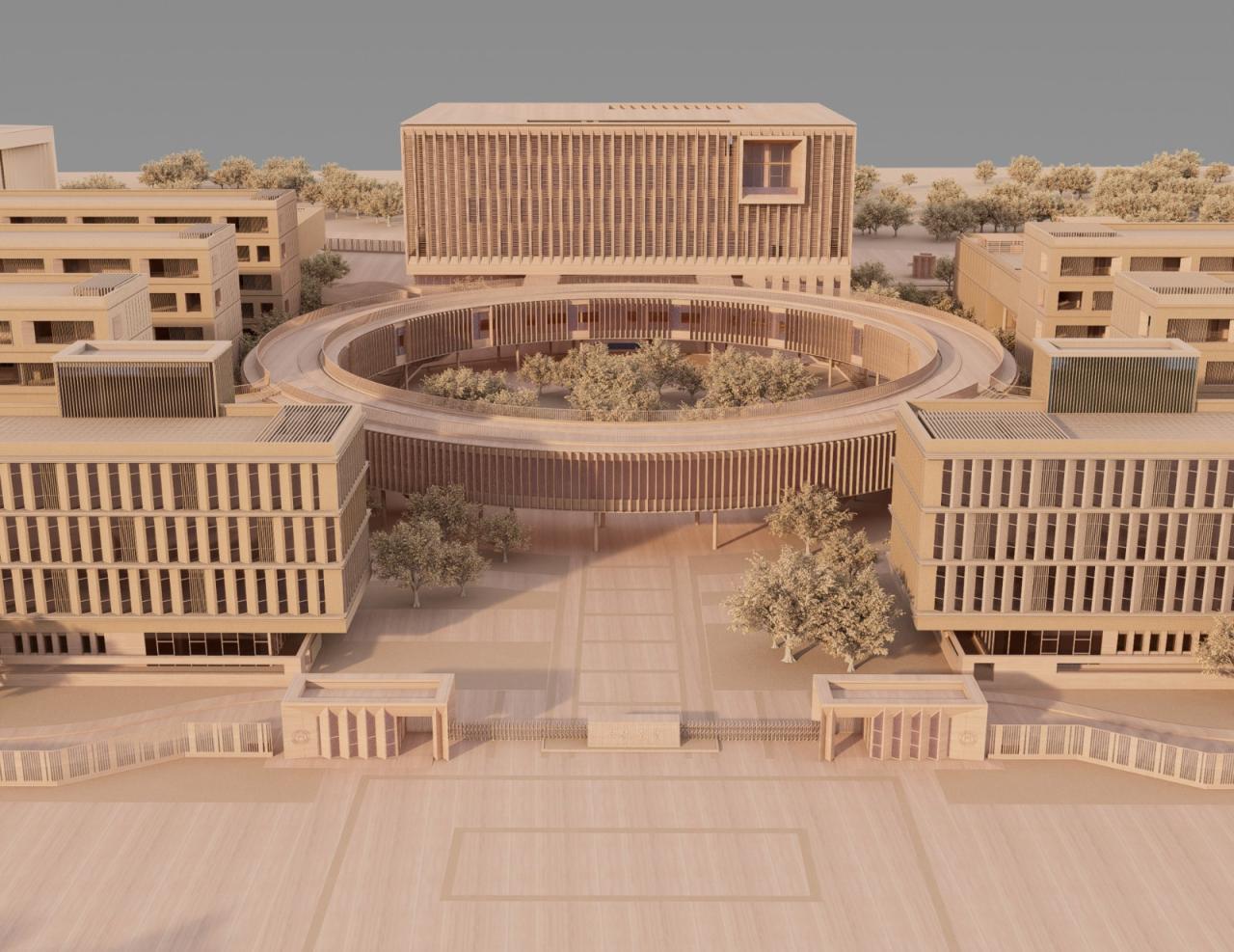 BIM建筑|江苏省梅村高级中学空港分校 / 华南理工大学建筑设计研究院