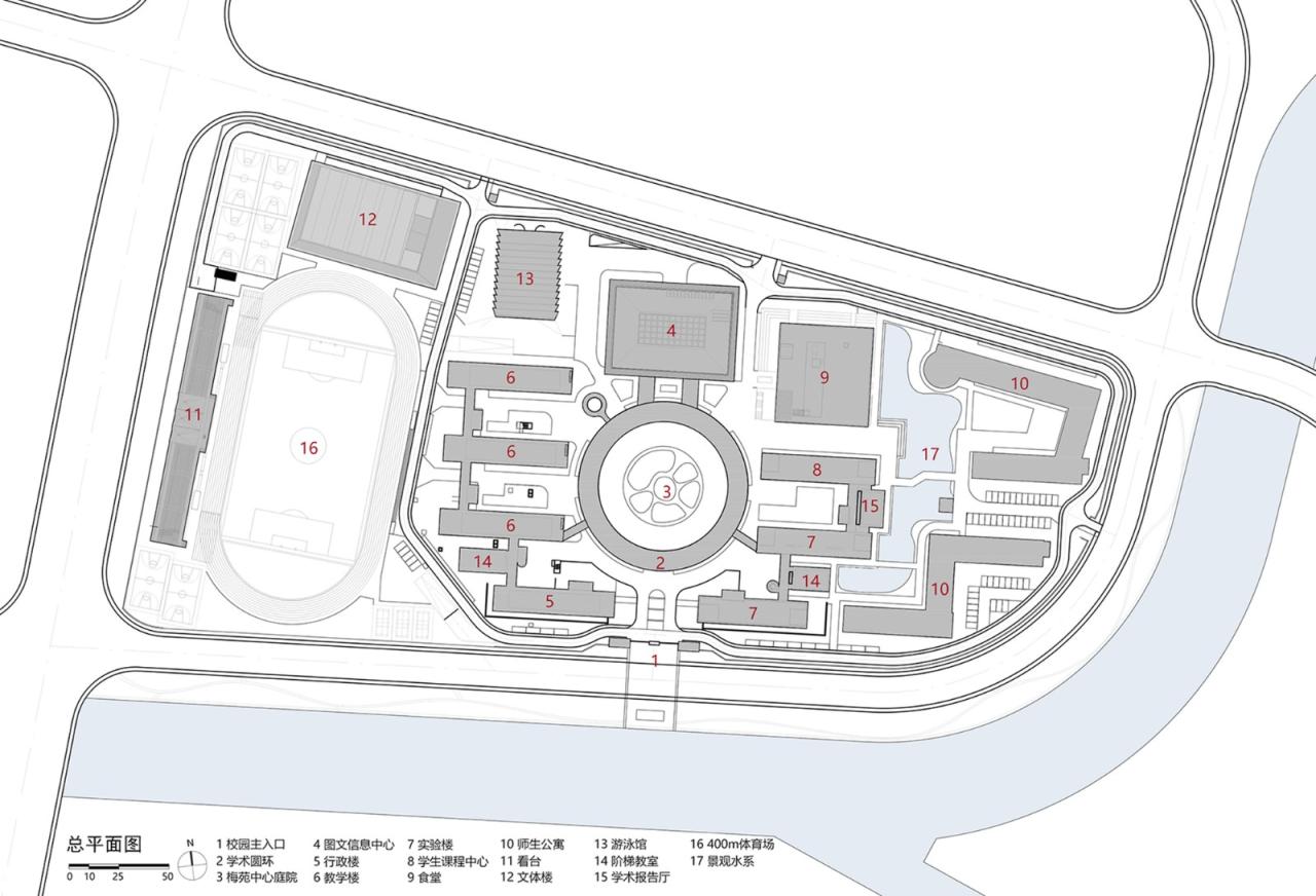 BIM建筑|江苏省梅村高级中学空港分校 / 华南理工大学建筑设计研究院