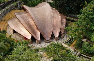 BIM建筑|伊布库设计铜包竹“花瓣”包裹冥想空间-BIM建筑网