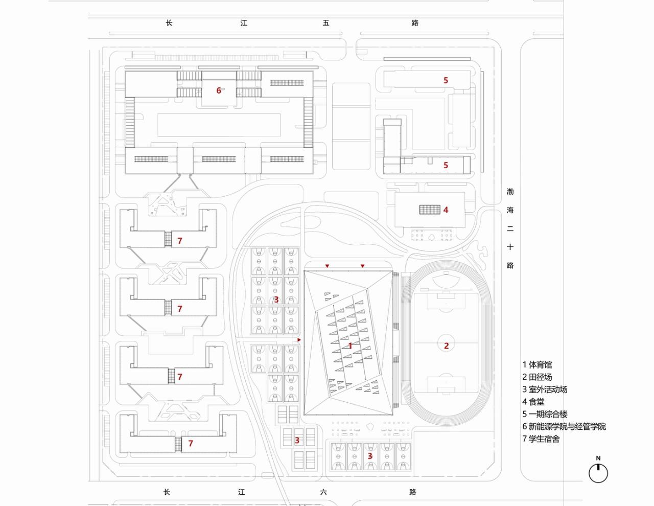 BIM建筑|白鹭齐飞 湿地展翼：渤海科技大学体育馆 /中科院建筑设计研究院有限公司