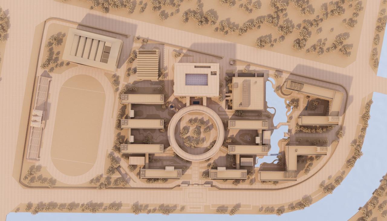 BIM建筑|江苏省梅村高级中学空港分校 / 华南理工大学建筑设计研究院