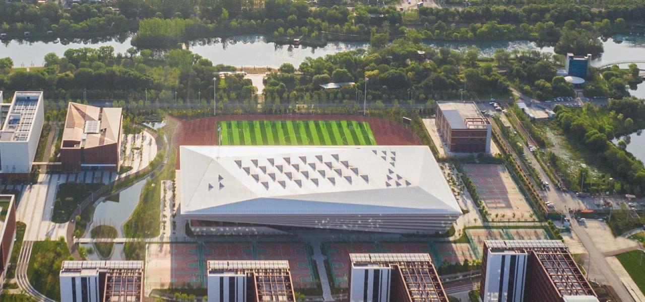 BIM建筑|白鹭齐飞 湿地展翼：渤海科技大学体育馆 /中科院建筑设计研究院有限公司