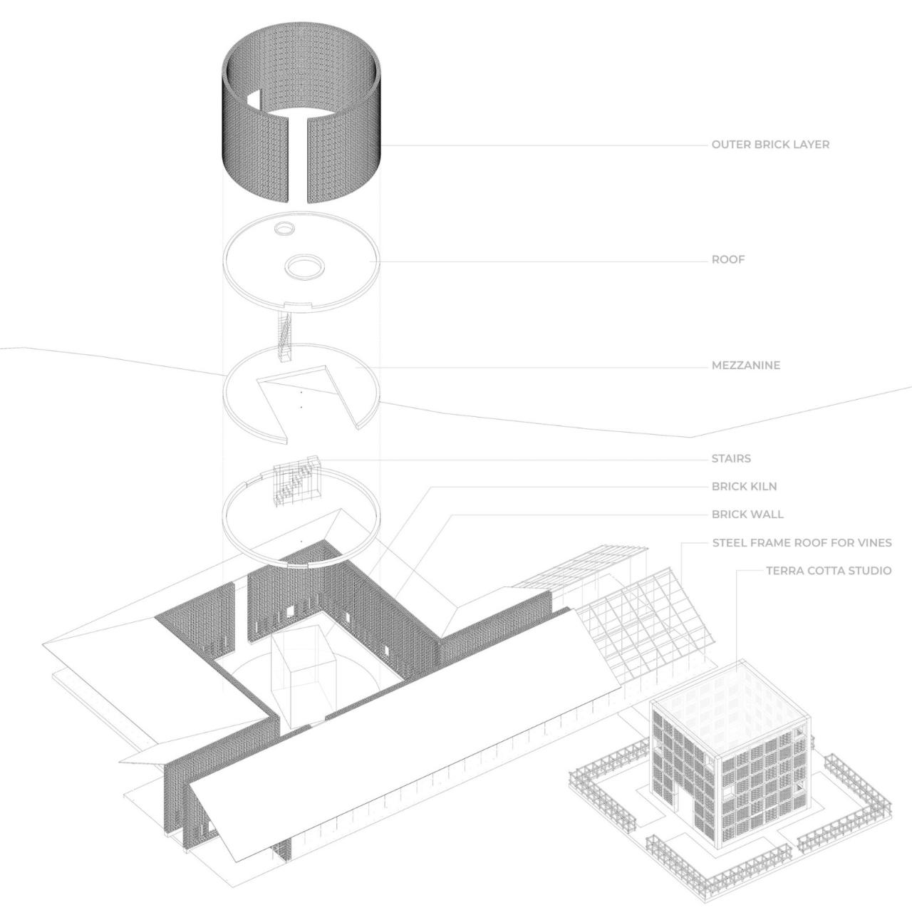 BIM建筑|陶俑工作室 / Tropical Space