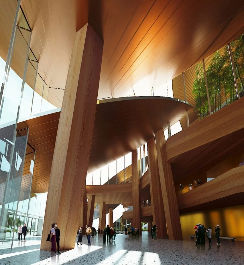 BIM建筑|MAD为安吉文化艺术中心设计竹叶屋顶