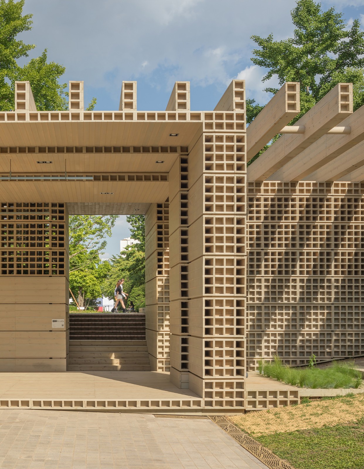 BIM建筑|生态矩阵，呼吸网亭 / Soltozibin Architects