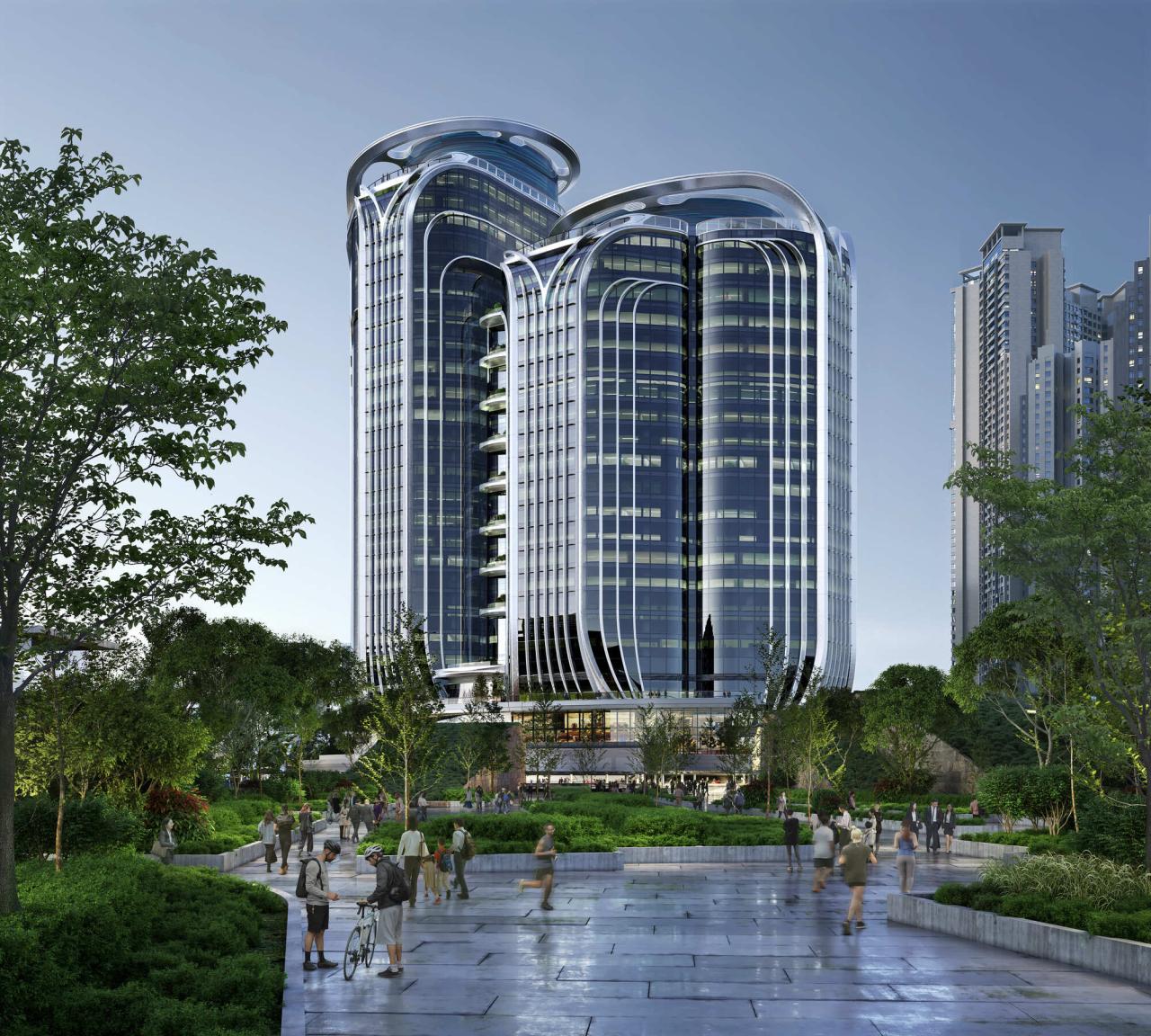 BIM建筑|香港西九龙高铁总站上盖方案 / 扎哈·哈迪德建筑设计事务所