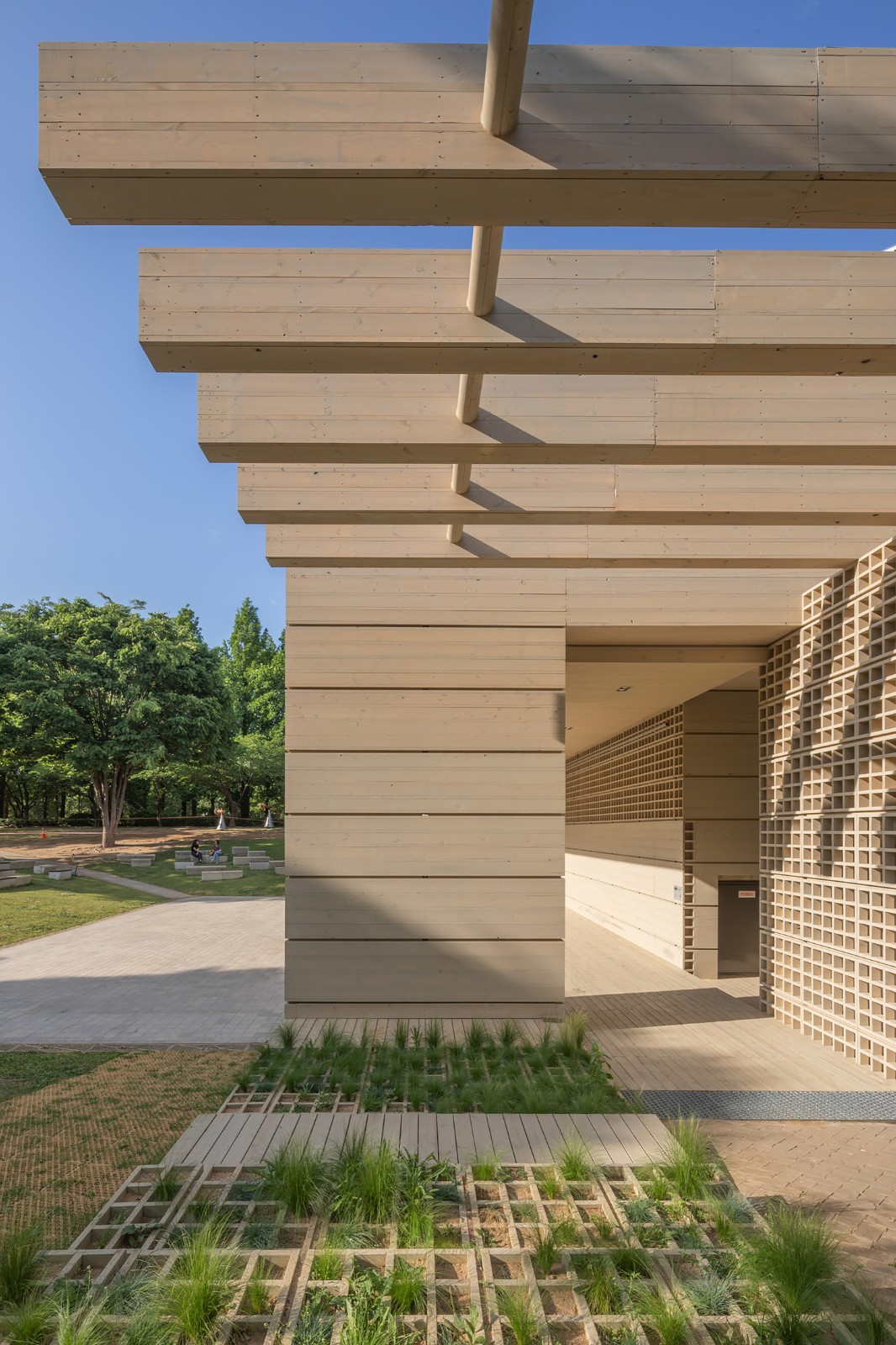 BIM建筑|生态矩阵，呼吸网亭 / Soltozibin Architects