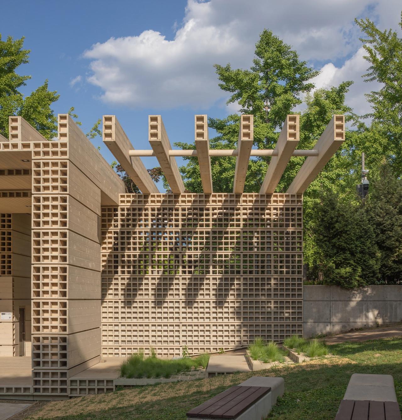 BIM建筑|生态矩阵，呼吸网亭 / Soltozibin Architects