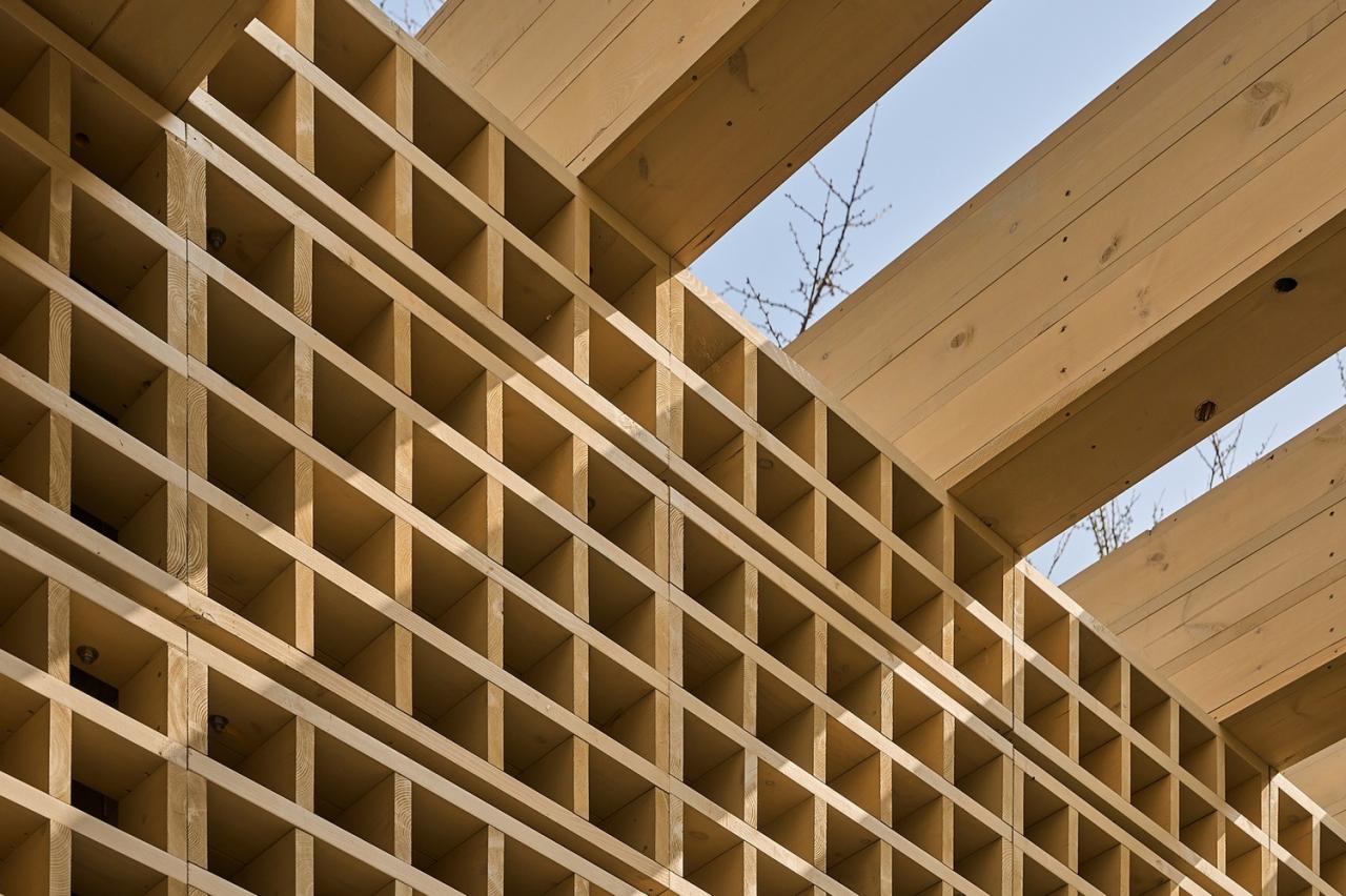 BIM建筑|生态矩阵，呼吸网亭 / Soltozibin Architects