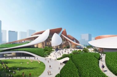 BIM建筑|MAD为安吉文化艺术中心设计竹叶屋顶-BIM建筑网