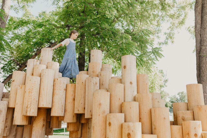 BIM建筑|隈研吾和地花工作室设计“木山”游乐场