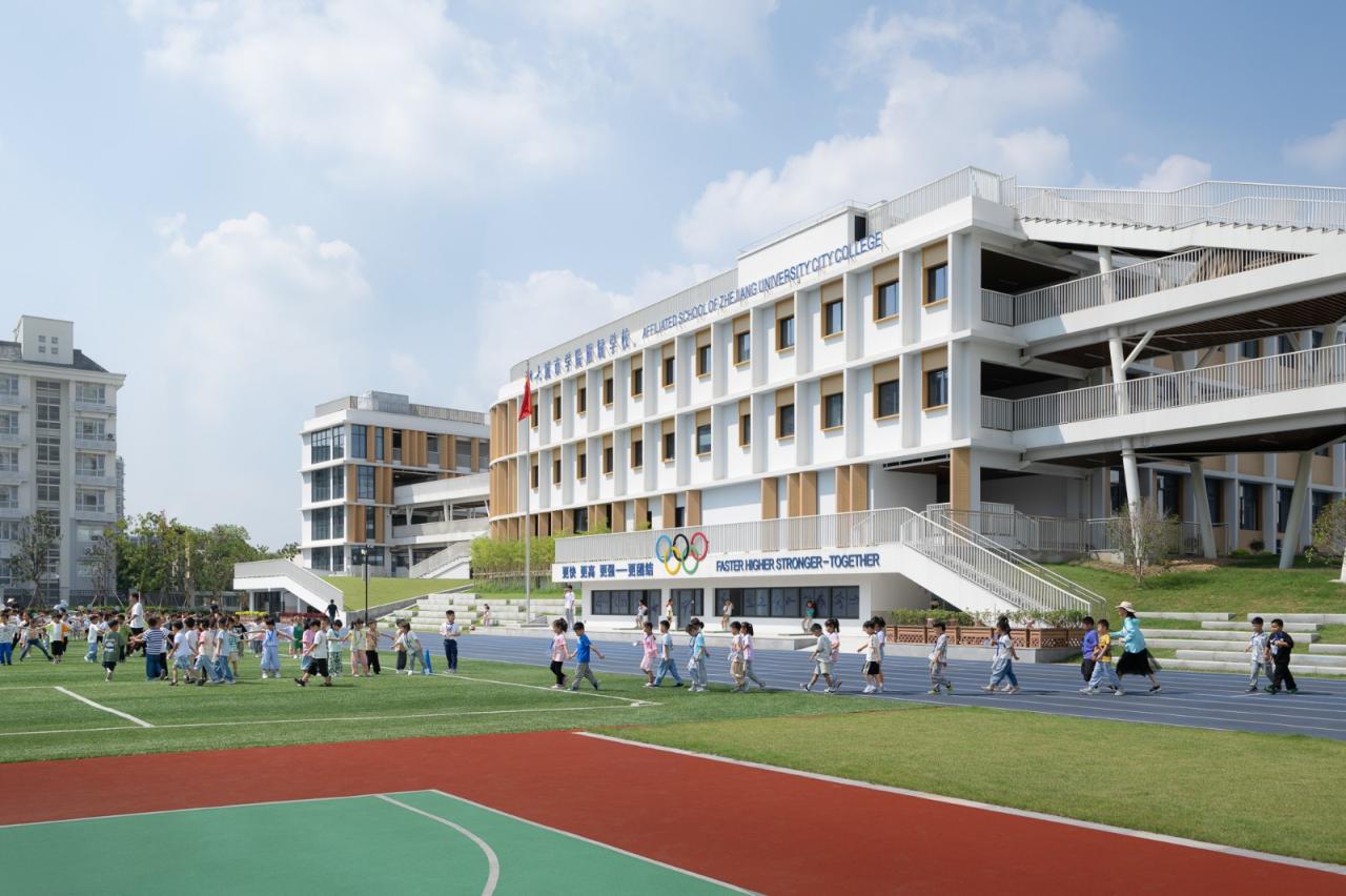 BIM建筑|成长阶梯，无界校园：杭州市上塘单元小学 / 浙江大学建筑设计研究院