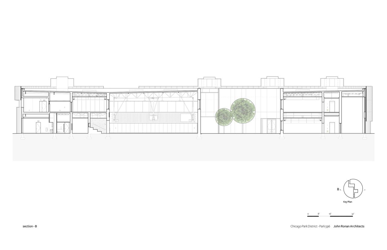 BIM建筑|芝加哥公园区总部和体育馆 / John Ronan Architects