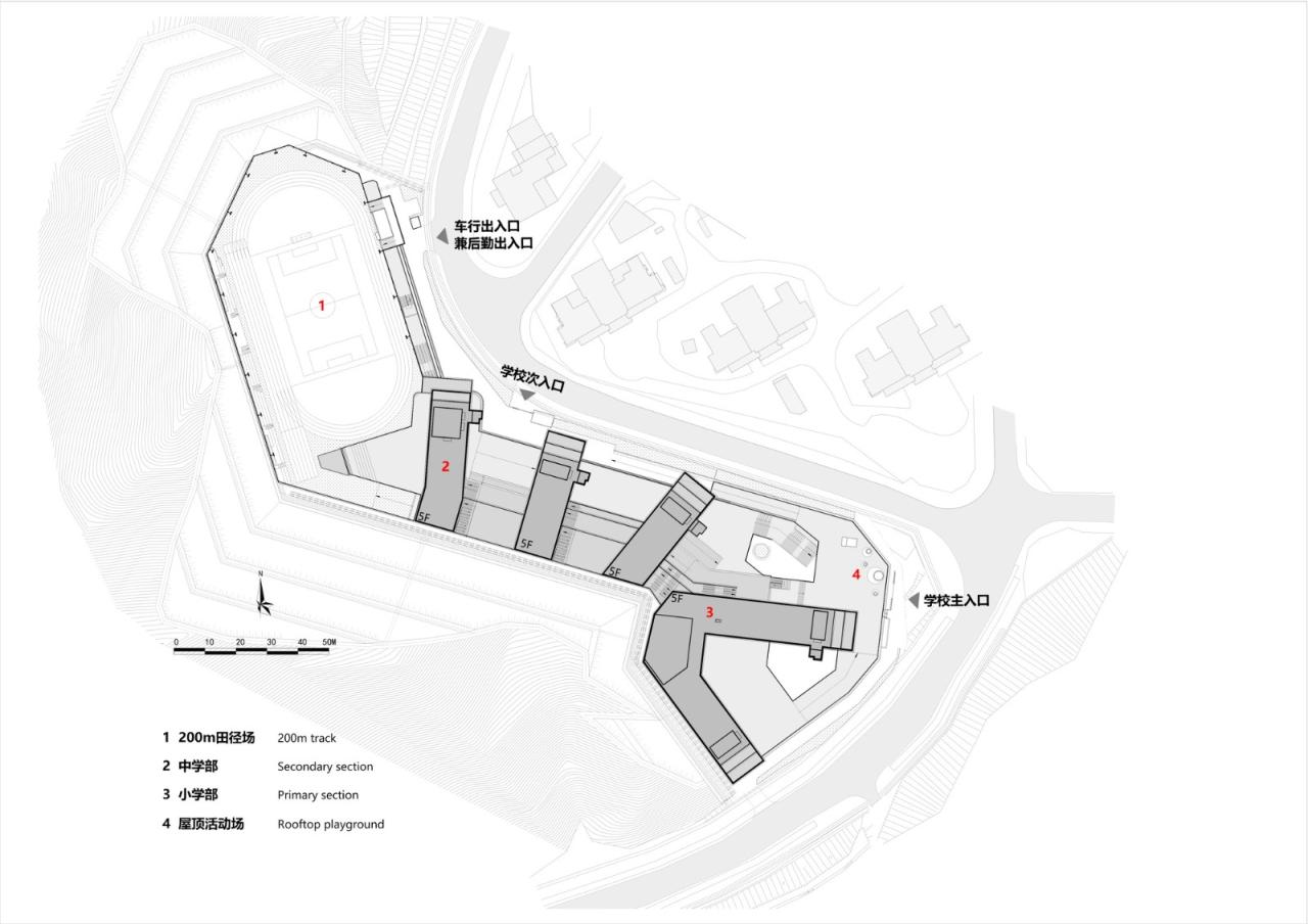 BIM建筑|“上山”校园：深圳福田实验教育集团侨香学校·北校区 / 申都设计