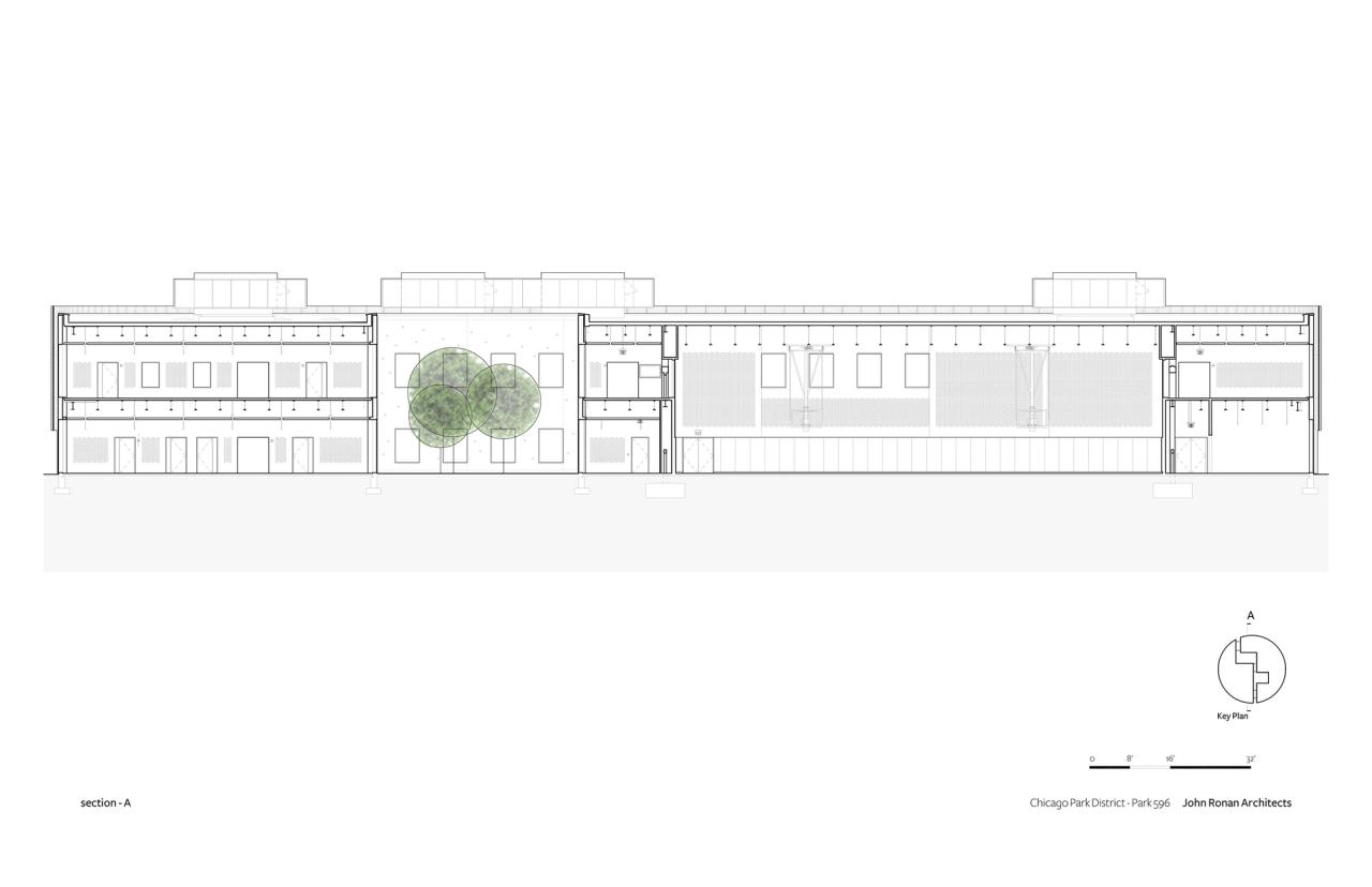 BIM建筑|芝加哥公园区总部和体育馆 / John Ronan Architects