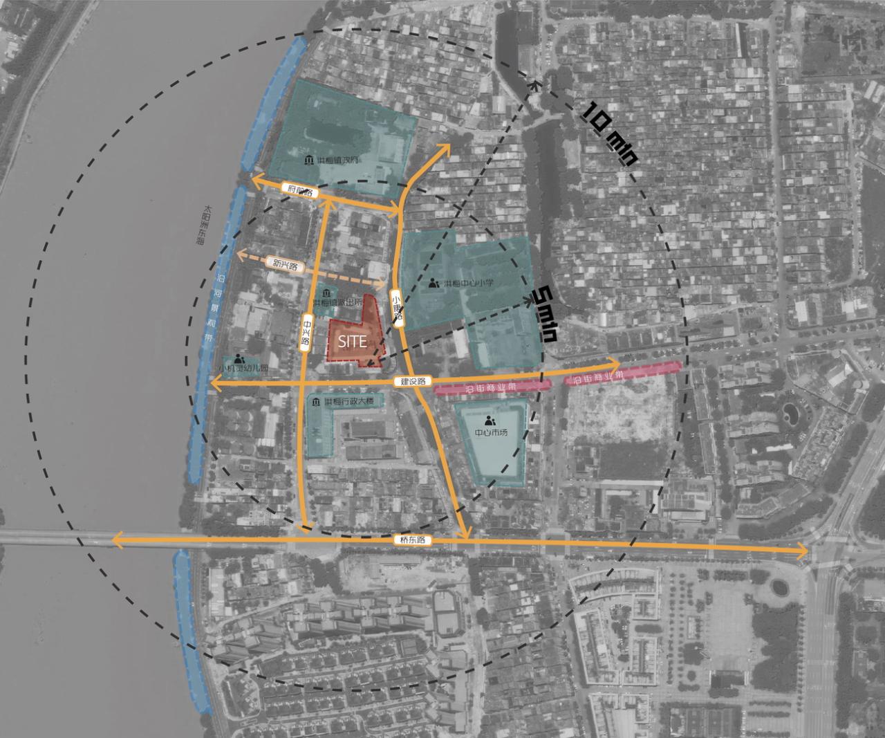 BIM建筑|洪梅镇中心区停车楼：小镇“边角地”的重生 / 森磊国际