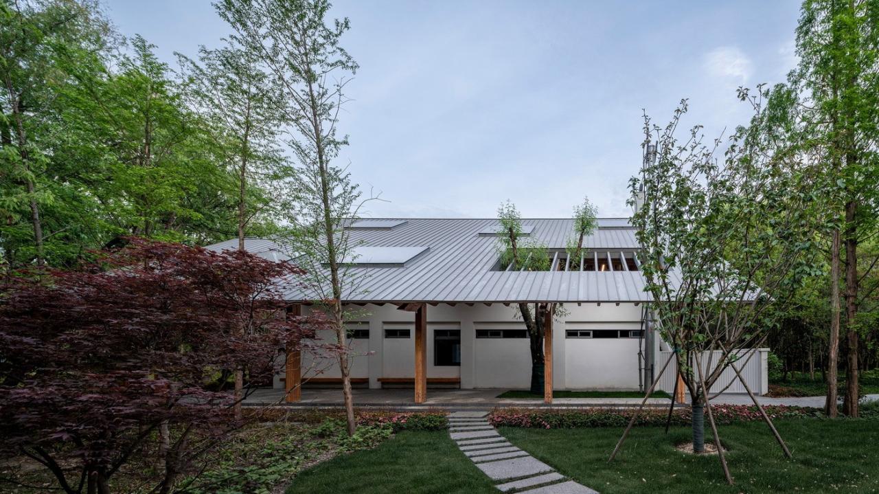 BIM建筑|上海长宁环城生态公园带市民服务驿站 / 致正建筑工作室 + 冶是建筑