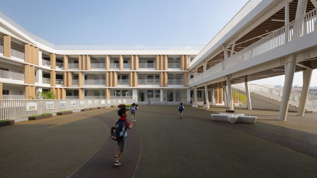 BIM建筑|成长阶梯，无界校园：杭州市上塘单元小学 / 浙江大学建筑设计研究院