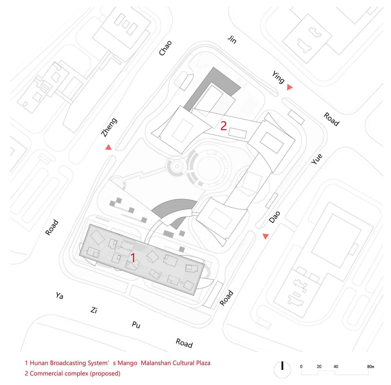 BIM建筑|湖南广电芒果马栏山广场 / 地方工作室