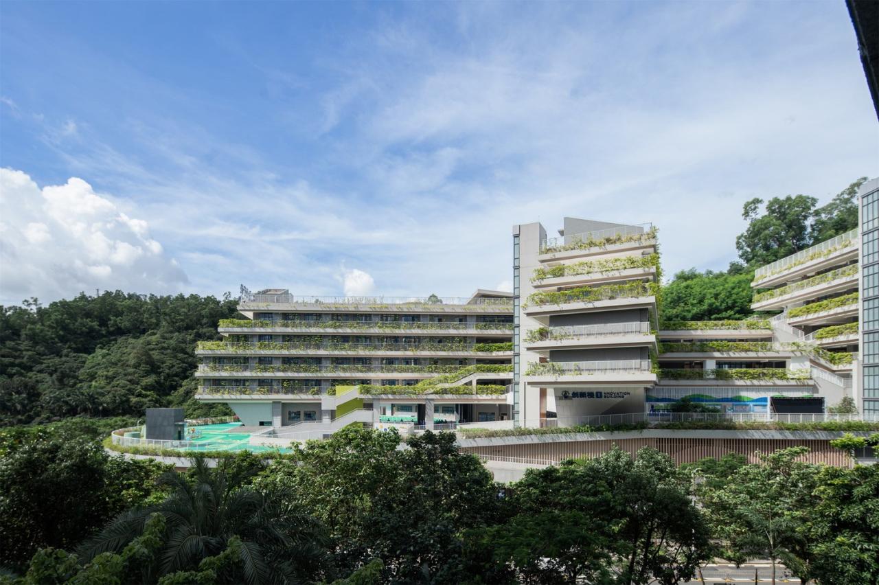 BIM建筑|“上山”校园：深圳福田实验教育集团侨香学校·北校区 / 申都设计