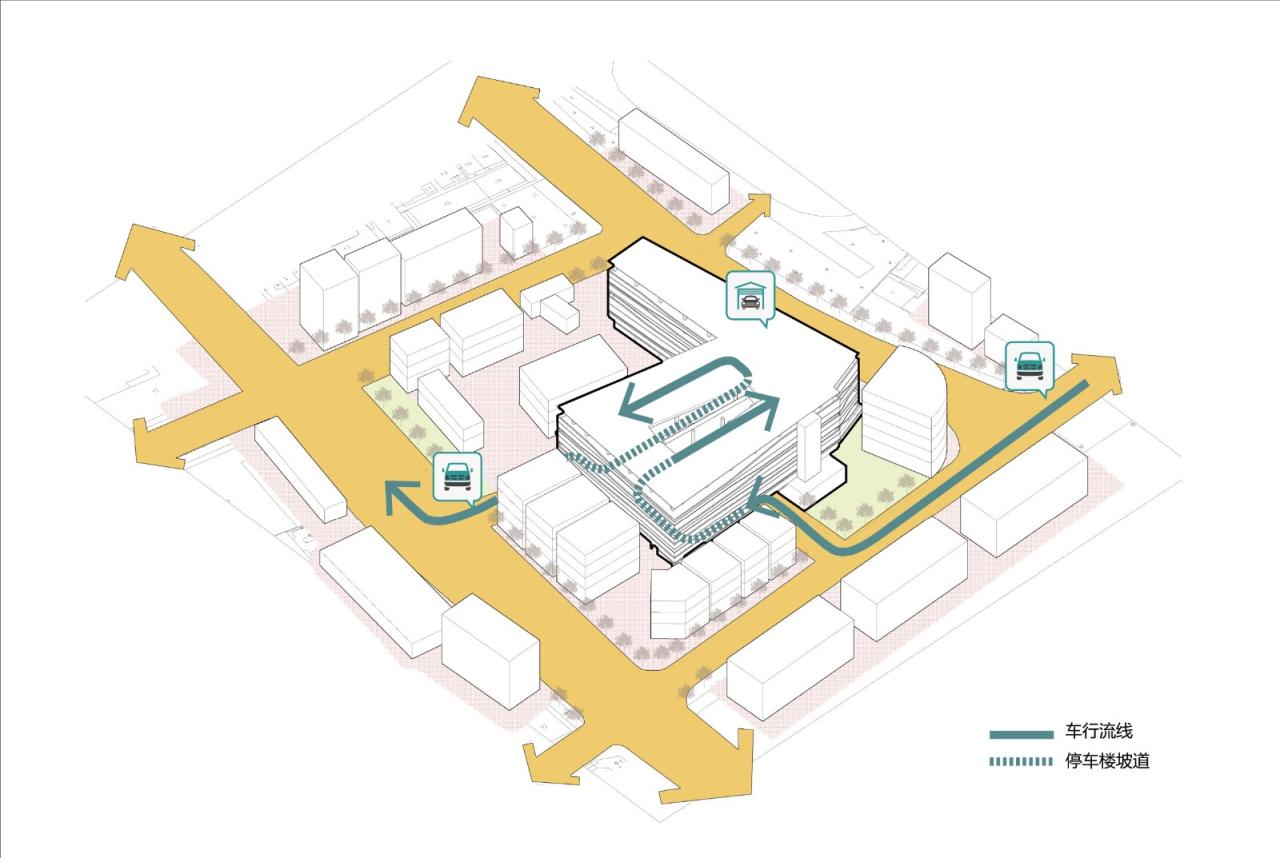 BIM建筑|洪梅镇中心区停车楼：小镇“边角地”的重生 / 森磊国际