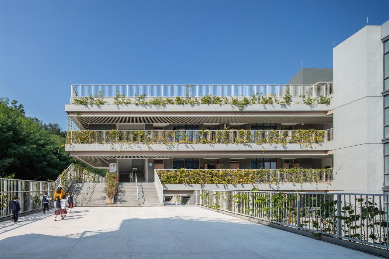 BIM建筑|“上山”校园：深圳福田实验教育集团侨香学校·北校区 / 申都设计