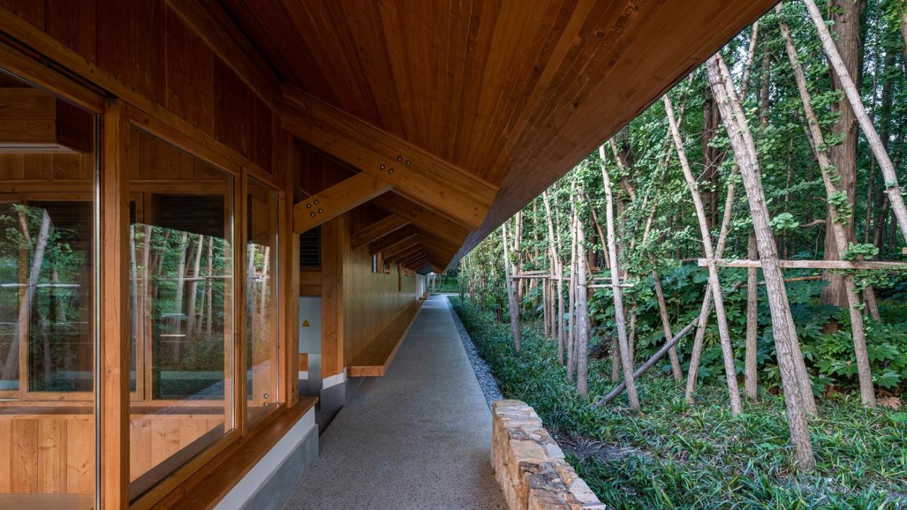 BIM建筑|上海长宁环城生态公园带市民服务驿站 / 致正建筑工作室 + 冶是建筑