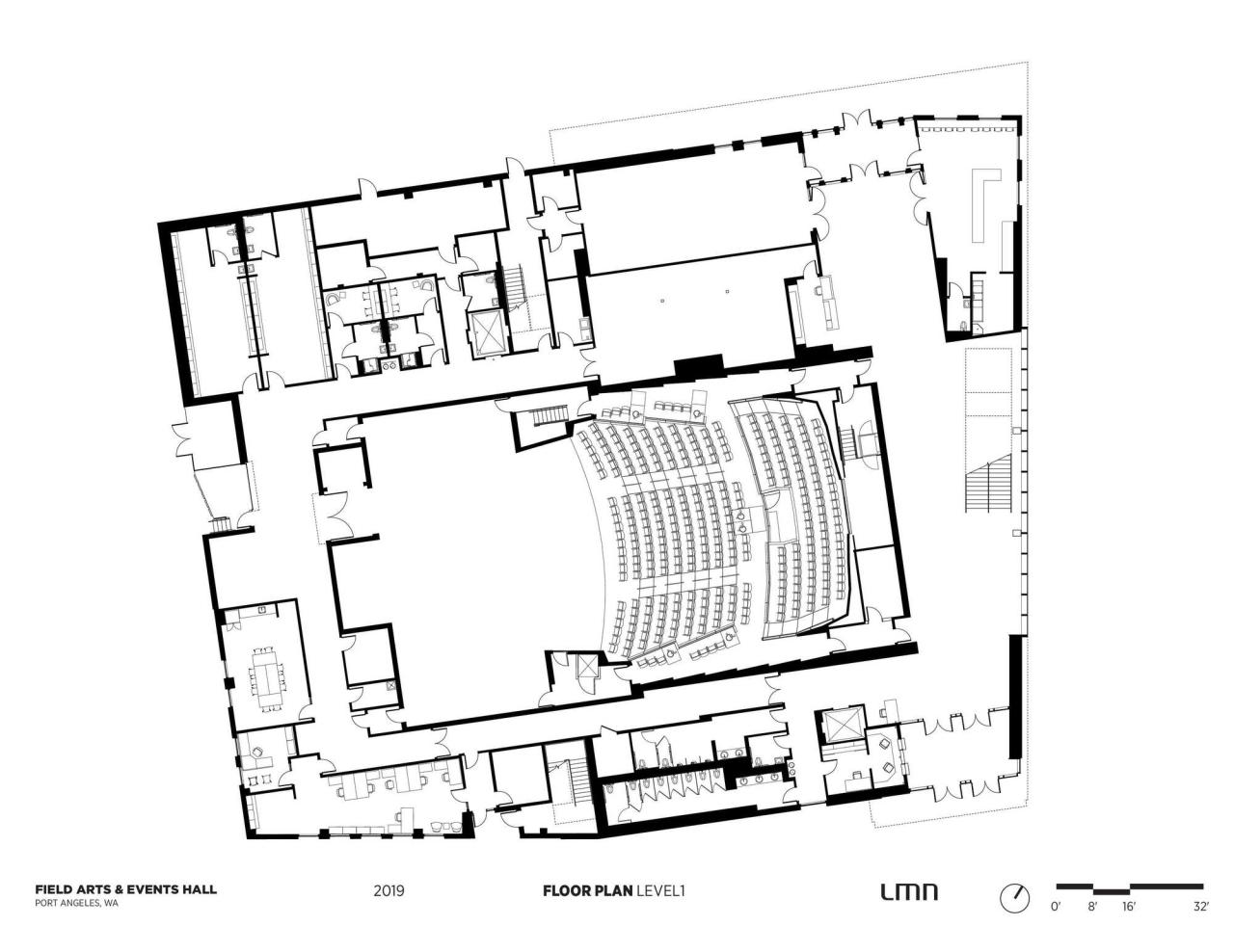 BIM建筑|Field 艺术与活动大厅 / LMN Architects