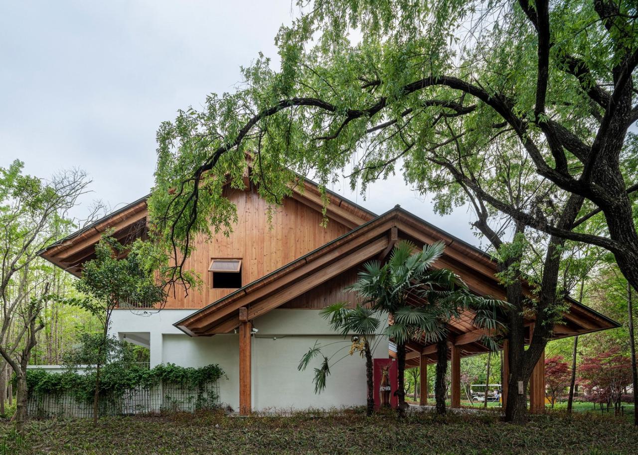 BIM建筑|上海长宁环城生态公园带市民服务驿站 / 致正建筑工作室 + 冶是建筑