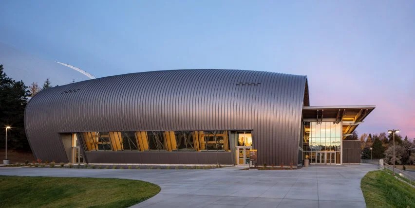 BIM建筑|奥普西建筑工作室为爱达荷州设计木材体育场