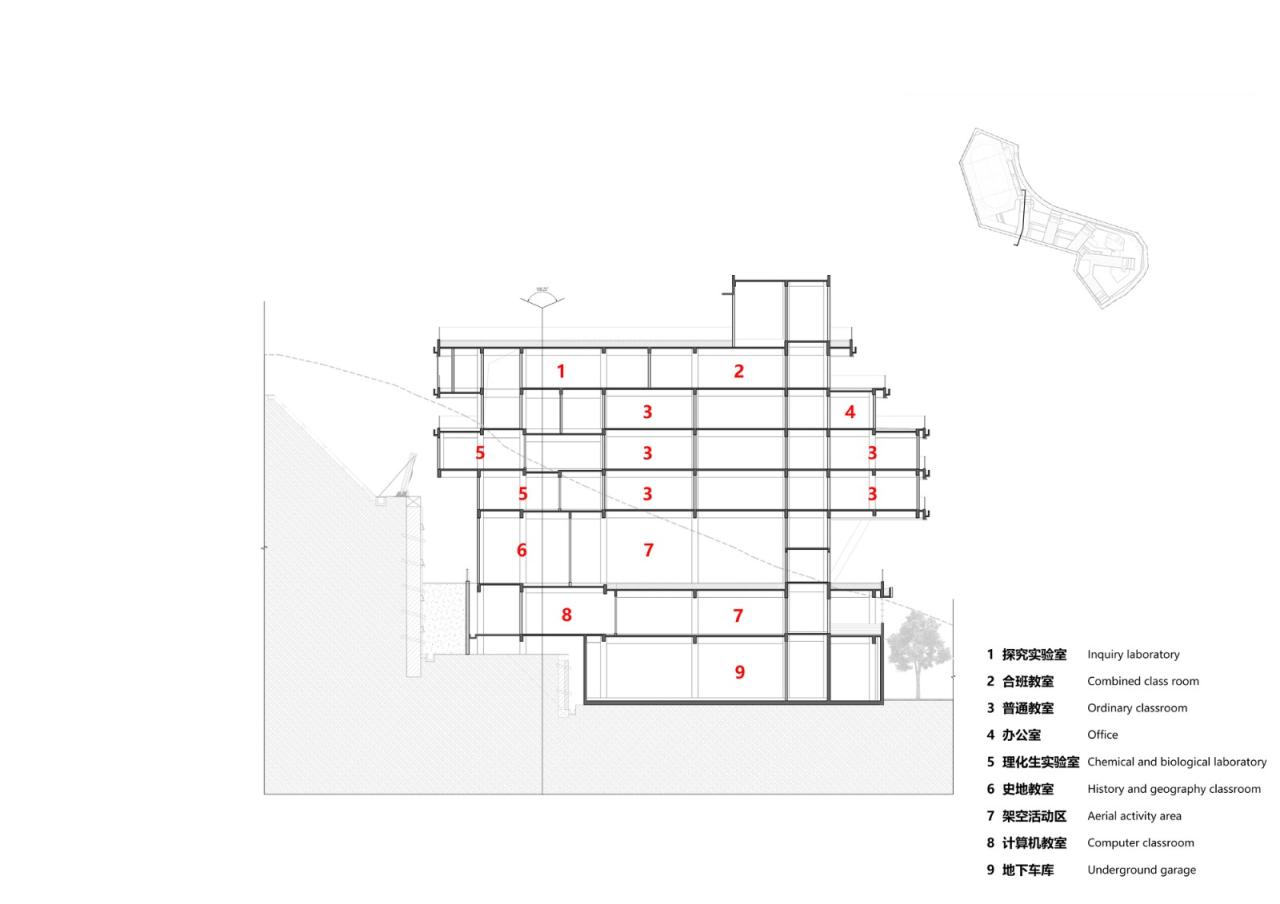 BIM建筑|“上山”校园：深圳福田实验教育集团侨香学校·北校区 / 申都设计