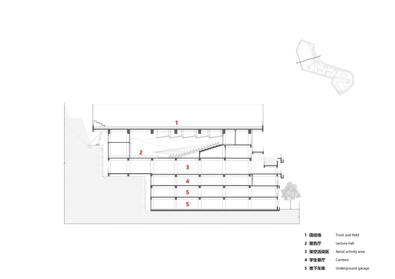 BIM建筑|“上山”校园：深圳福田实验教育集团侨香学校·北校区 / 申都设计