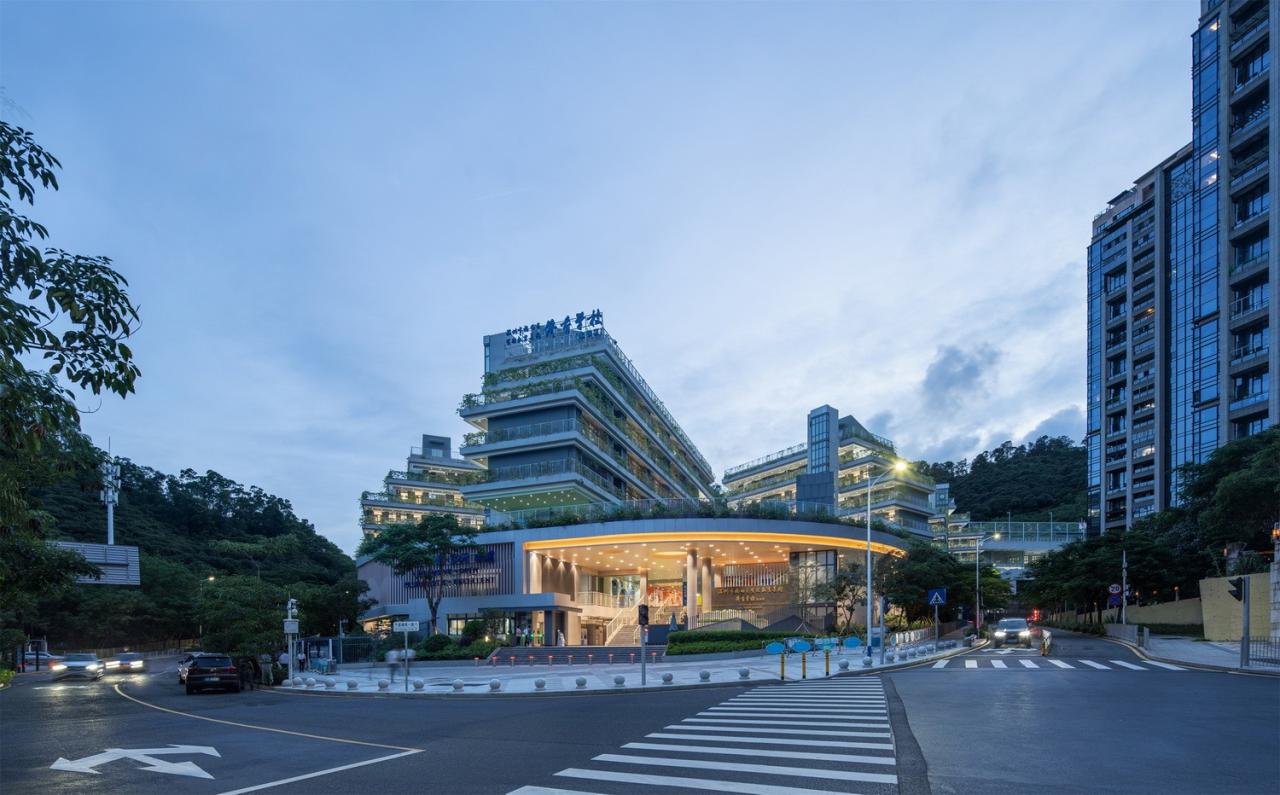 BIM建筑|“上山”校园：深圳福田实验教育集团侨香学校·北校区 / 申都设计
