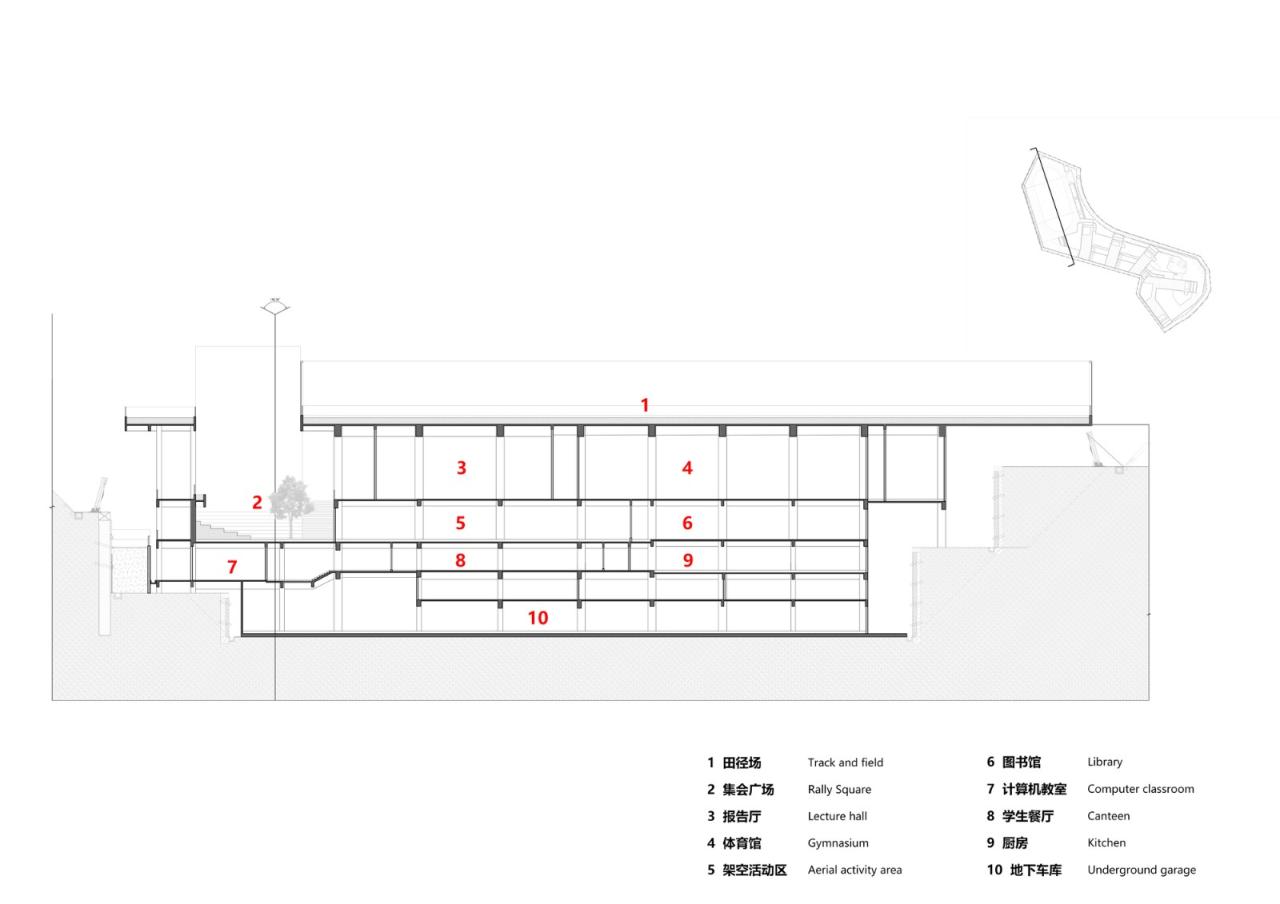 BIM建筑|“上山”校园：深圳福田实验教育集团侨香学校·北校区 / 申都设计