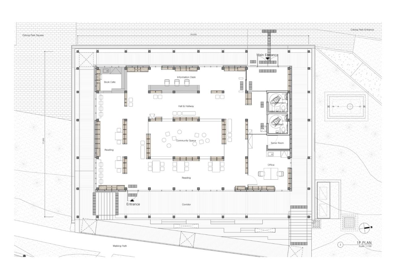 BIM建筑|Odong 公共图书馆 / Unsangdong Architects