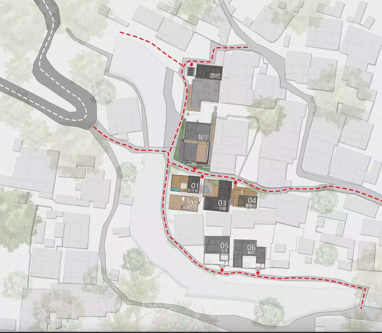 BIM建筑|以景为据：济南东泉村民宿集群设计 / GW空间设计