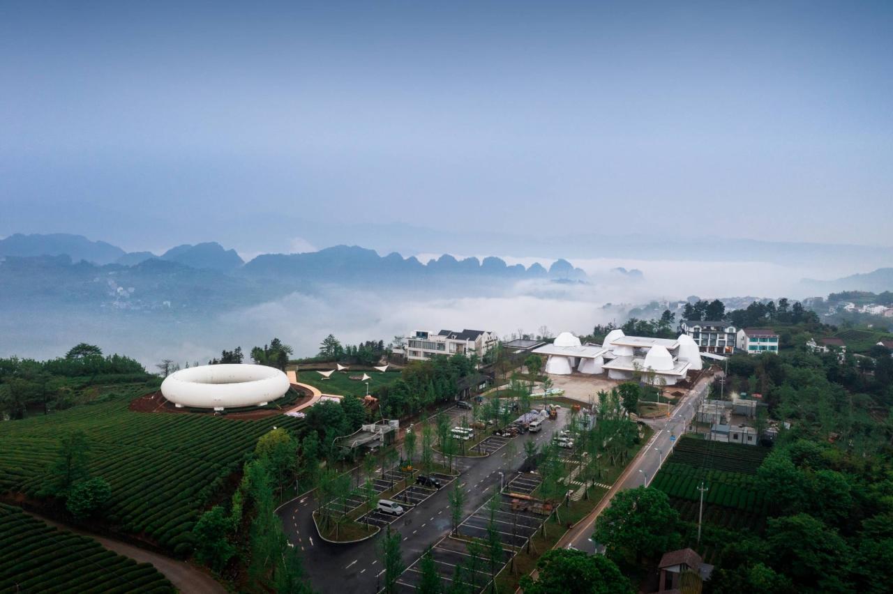 BIM建筑|上天入地：下岩贝穿云编木隧&腾云气象环 / 朱培栋-line+建筑事务所