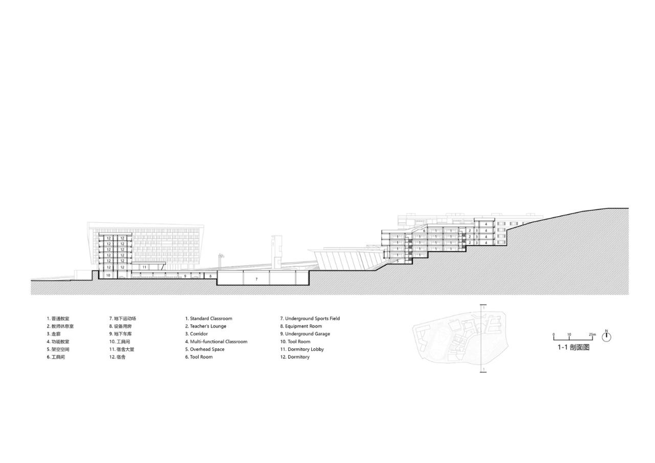 BIM建筑|三峡巴蜀中学：建筑与大地的和谐协奏 / 西筑设计作品
