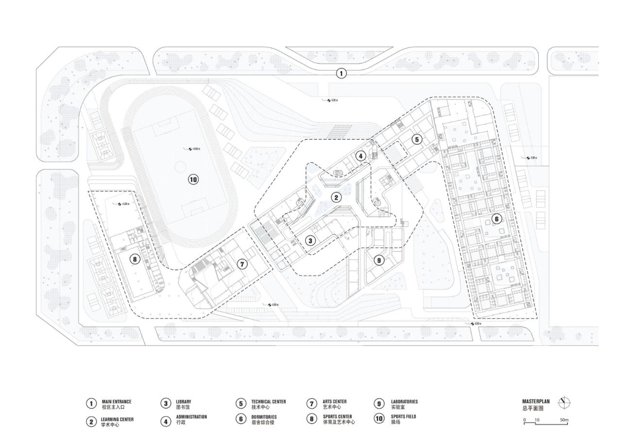 BIM建筑|北京大学附属中学海口学校 / Crossboundaries
