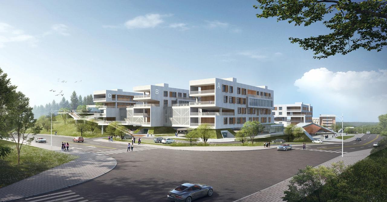 BIM建筑|三峡巴蜀中学：建筑与大地的和谐协奏 / 西筑设计作品