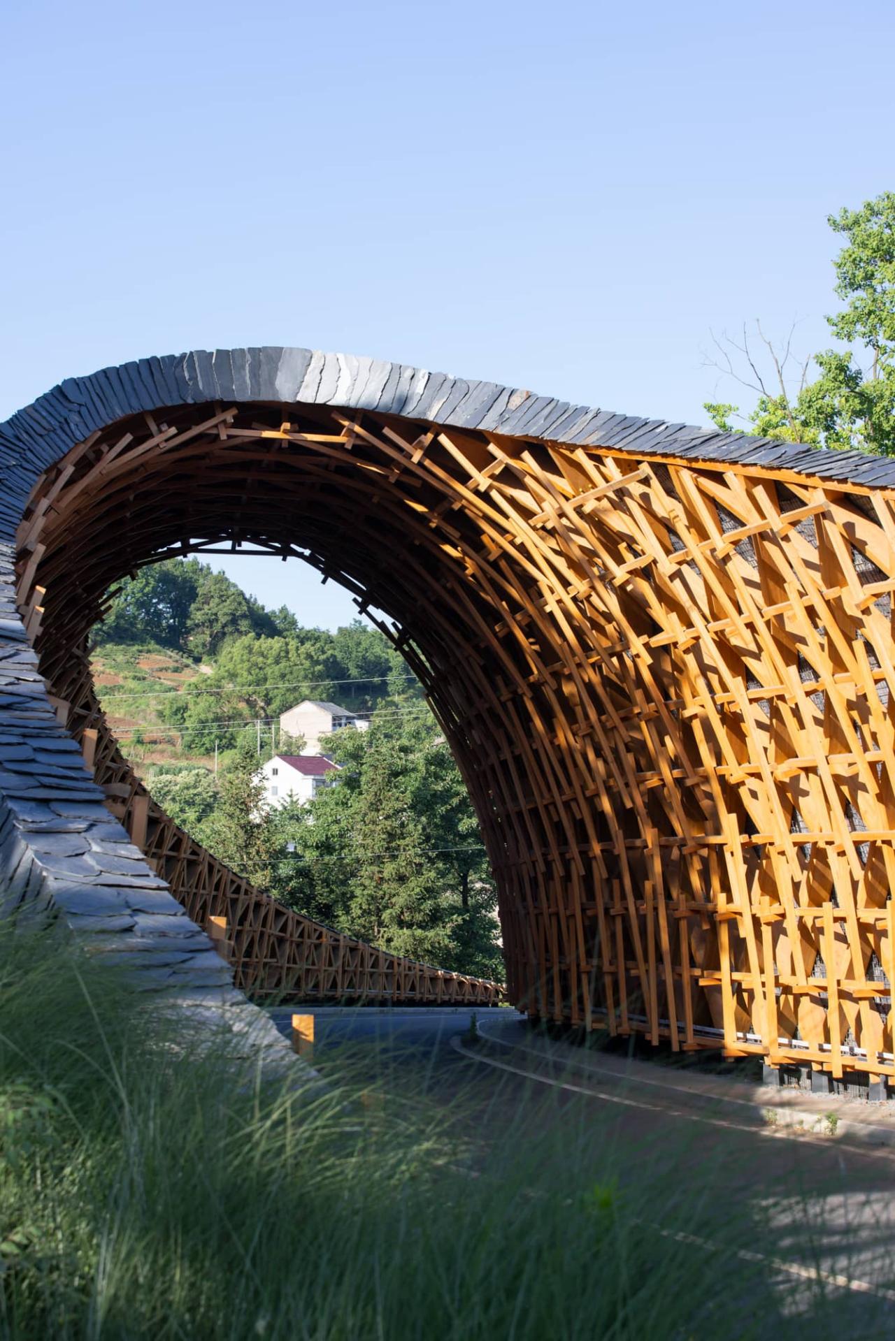 BIM建筑|上天入地：下岩贝穿云编木隧&腾云气象环 / 朱培栋-line+建筑事务所